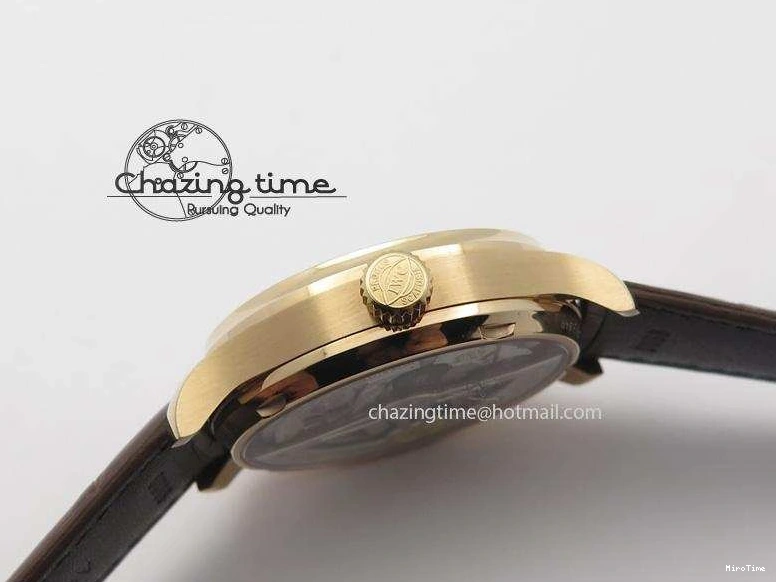 MIROTIME 0410 Unisex Portuguese Real PR RG IW500702 ZF 1:1 Best Edition On Brown Leather Strap A52010 V 7303